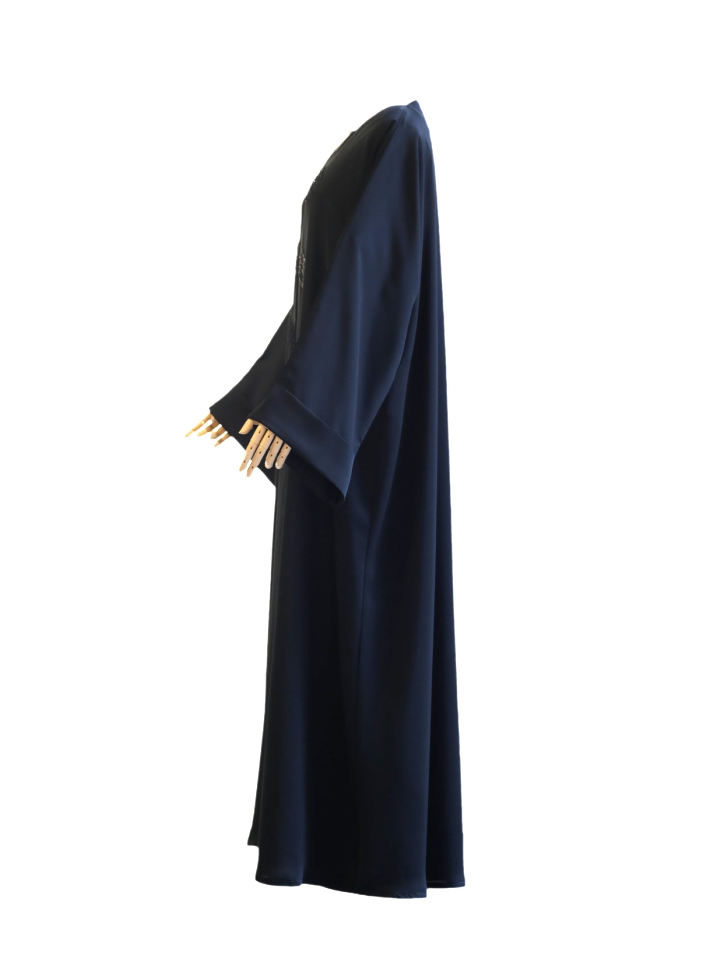 Timeless Elegance: Black Stone & Thread Handwork Abaya