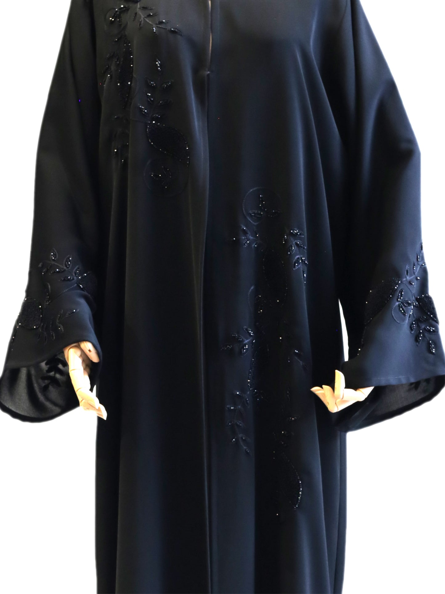 Abaya with Embroidery, Stone, and Handworked Floral Creative Pattern